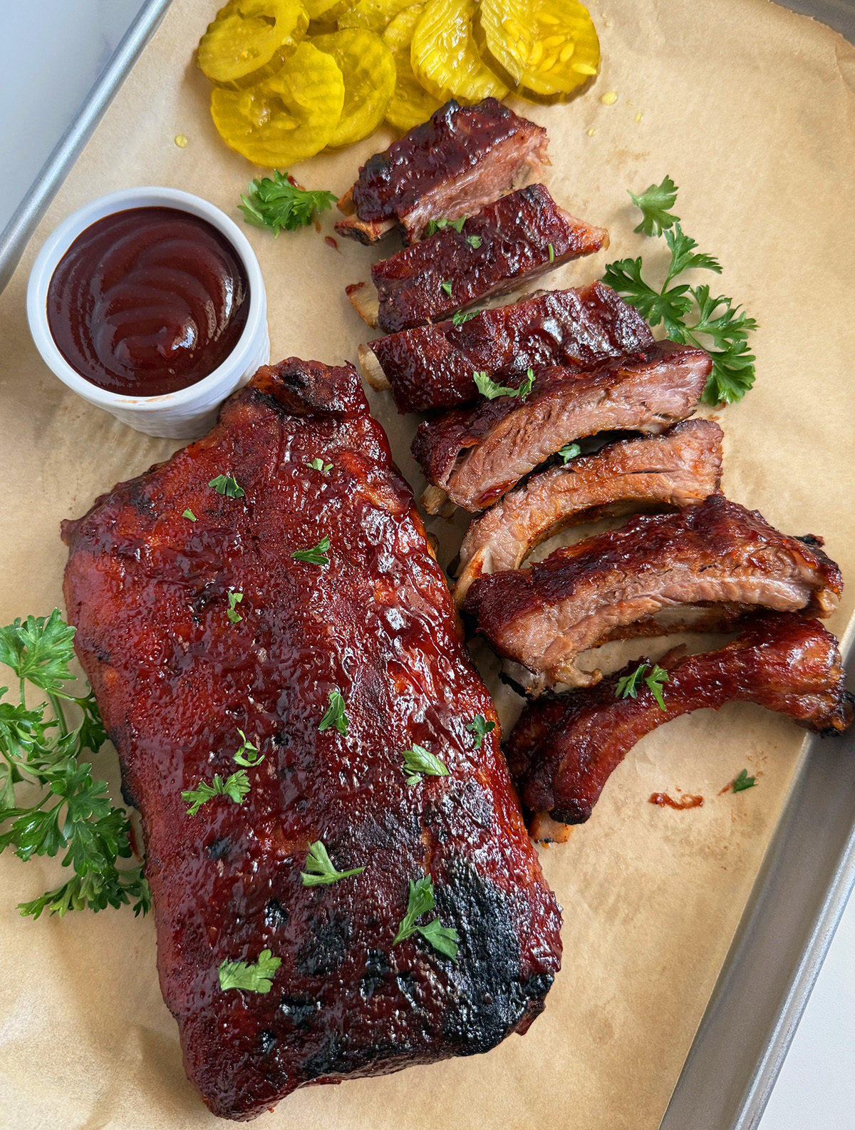 Fall-off-the-bone BBQ baby back ribs - one of my favorite easy pork recipes!