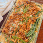 Green bean casserole ready to eat.