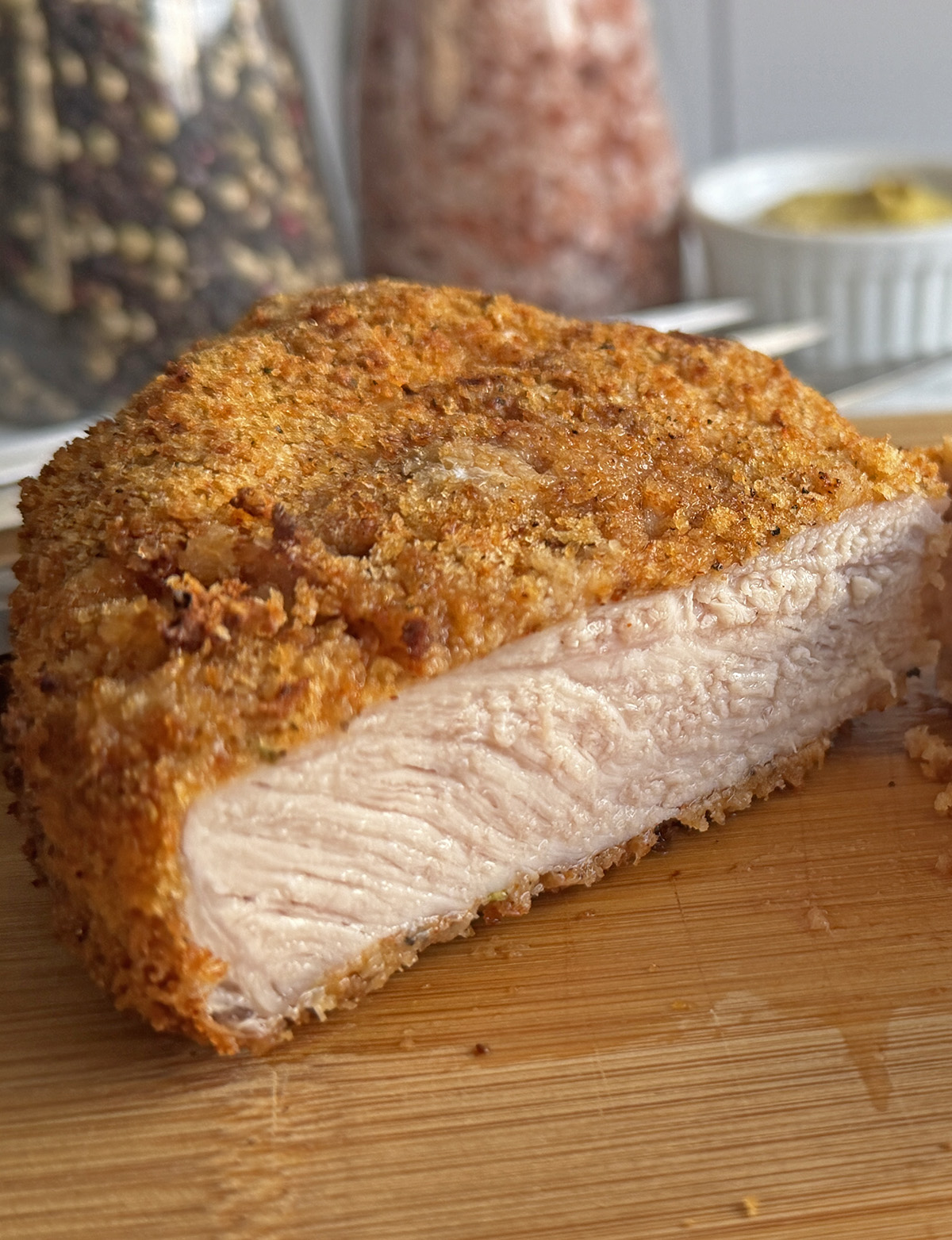 These breaded air fryer pork chops are crispy on the outside, juicy on the inside, and made with simple seasonings and a golden panko coating.